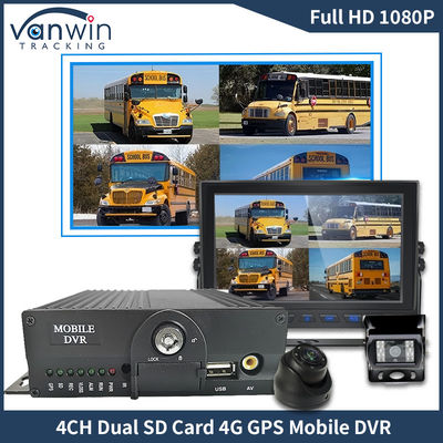 H.265 4CH Full HD Mobil DVR Canlı Akış Blackbox Kaydedici 4G Wifi GPS Araç CCTV