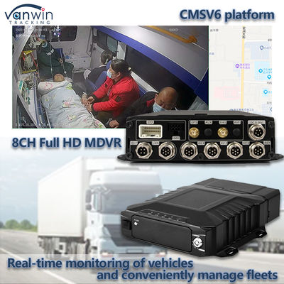 Gerçek zamanlı izleme için 8CH Video İzleme HDD Mobil DVR 4G GPS WIFI MDVR ile