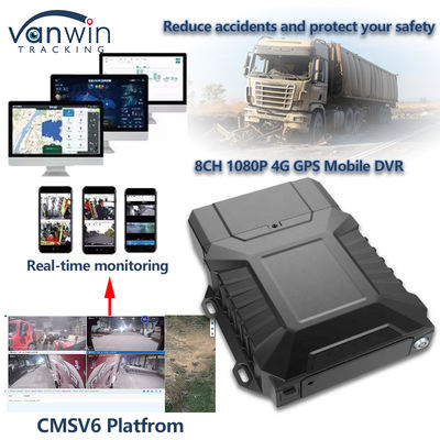 Gerçek zamanlı izleme için 8CH Video İzleme HDD Mobil DVR 4G GPS WIFI MDVR ile