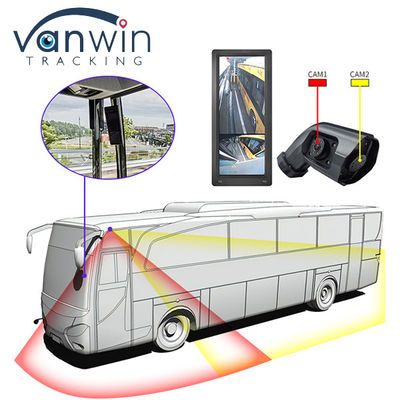 Su geçirmez HD 12.3 Inch Truck Bus E-Mirror Side View Blind Spot Dual Lens Kamera Sistemi Side View Rear View Car Monitor