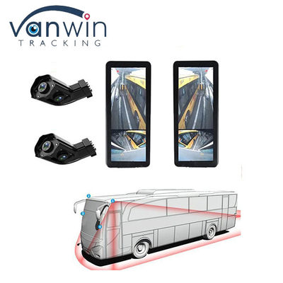 Su geçirmez HD 12.3 Inch Truck Bus E-Mirror Side View Blind Spot Dual Lens Kamera Sistemi Side View Rear View Car Monitor