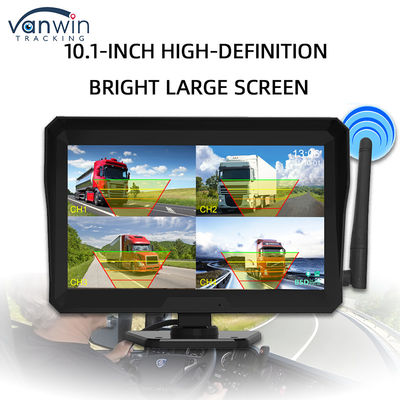 10.1 inç 1080P Kablosuz Araba İzleyici Kamera Kit Gece Görünümü Fonksiyonlu Kamera Bölünmüş İzleyici