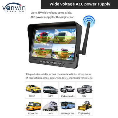 7 Inch Kablosuz Araba İzleyici IP68 CCTV Güvenlik Kablosuz Kamera ile Güneş Kamerası Kit