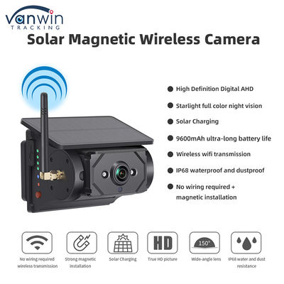 10.1 inçlik araba monitörü Güneş enerjisi Kablosuz gözetleme CCTV sistemi Kamera güvenlik