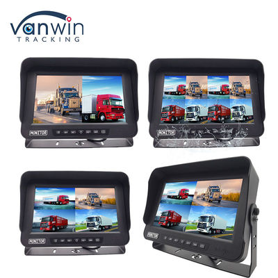10.1 Inch AHD 1080P MDVR Monitor 4 Kanal Full HD Su geçirmez Araç için Bölünmüş Ekran Monitörü