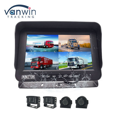 10.1 Inch AHD 1080P MDVR Monitor 4 Kanal Full HD Su geçirmez Araç için Bölünmüş Ekran Monitörü