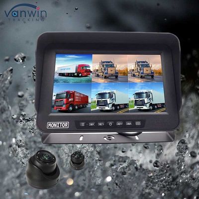 AHD 1080P MDVR Monitörü 10.1 Inç 6 Kanal Su geçirmez Bölünmüş Ekran Monitörü Araç için SD Kart