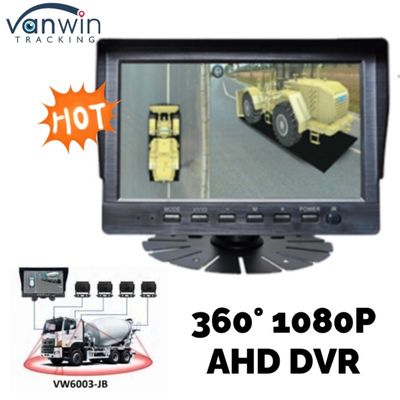 360 derece AHD DVR 7 / 9 / 10.1 inç Araba Kamera Kayıt Sistemi Kamyonlar Otobüsler