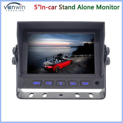 Mini 5 Inç Araç TFT Monitörü 2 Yol AHD 1080P 720P CVBS U Şekilli Bracket ile Karışık Video Girişleri