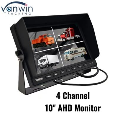 Siyah Yüksek Tanımlı 4 Kanal Araç Monitörü 7 "9" 10 " Boyut Farklı Araçlar için İsteğe Bağlı PAL / NTSC Sistemi
