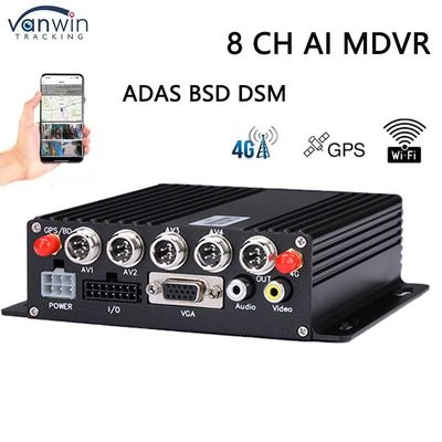 8CH SD DVR 4G GPS ADAS DMS AI MDVR 1080P H.265 Mobil DVR Dashcam Kaydedici GPS Mobil