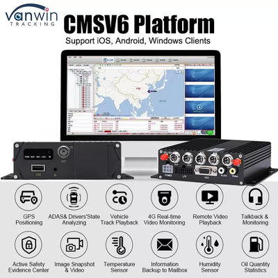 5G GPS Araç Takibi 4 Kanal SD Kart MDVR Taksi Otobüs Kamyonet Desteği OEM Servisi