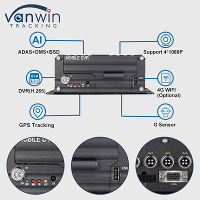 1080P 4CH HDD DVR 5G GPS İzleyici Araç İzleme Sistemi Filonun Güvenliği İçin