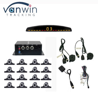 LCD Ekran 12 Sensör Ters Yedek Yardım Radar Monitör 5M Ağır Kamyonlar için Park Sistemi
