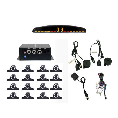 Araç Geri Dönüştürme YardımAuto Parktronic LED Park Sensörü 16 Sensörlü Geri Yedek Araç Park Monitörü Detektör Sistemi Arka Işık