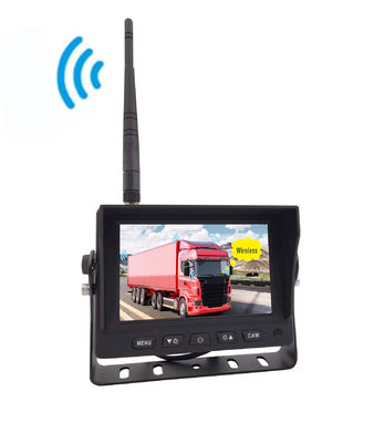 5 inçlik kablosuz HD Dijital DVR, kamyonun geriye dönme güvenliği izlemesi için Quad-Split Ekran