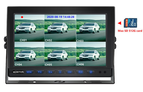10.1 inç HD TFT LCD Ekran Kamyonlar/Vans için Su geçirmez Araç Ekranı DC 12V-24V -30C ila 80C Gece Modu