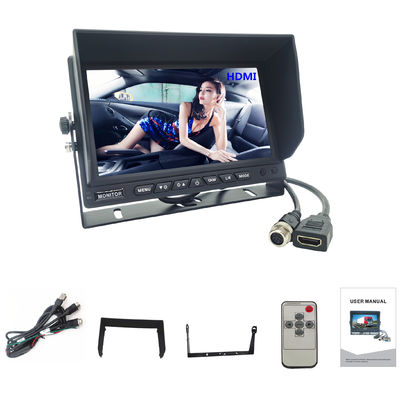 7 inç yüksek çözünürlüklü 1024x600 çözünürlüklü MDVR için HDMI konektörü ile araba TV monitörü