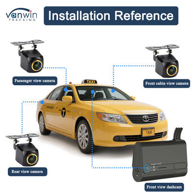 Yüksek Performanslı 1-4 Kamera Dash Cam Video MDVR AADA BSD DMS WIFI GPS 4G İşlevsellik Taksi için Araba Kamerası