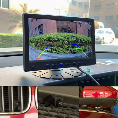Mini AHD 1080P Su geçirmez Ön Yan Arka Görünüm Kamerası Gece Görüşü 170° Balık Gözü Lens Araç Ters Yedek Kamera