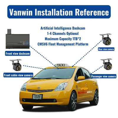 DC 12V Mini Cmsv7 H.265 1080P Araç Kamerası Otomatik Dash Cam Mdvr 4g Gps Uzaktan Kumanda Kaydedici 1-4 Kanal Dashcam Cmsv6 Platform Mobil Mdvr