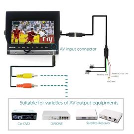 HD Ekran TFT kablosuz Araç Monitörü Gece Görüş ile Geri Dönüş Uzun Mesafe İletimi