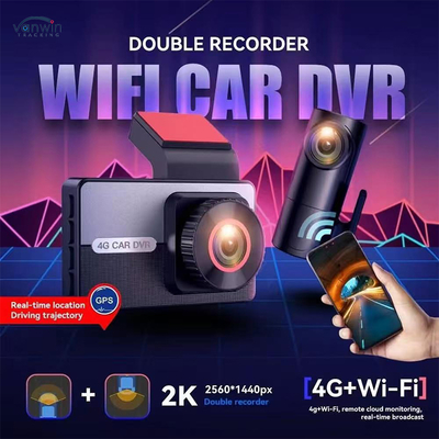 Dash Cam 2K 4G Dual Lens Dash Kamera Gece Görüşü Araç Kara Kutu DVR Araba Sürüşü
