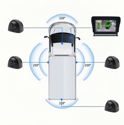 360 Derece Çevre Görünümü 3D Ağır Güçlü Kamyon Kamera Sistemi AI Kamyon Otobüsü RV Araba Geri Dönüş Yardımcılığı için Kör Nokta Algılama