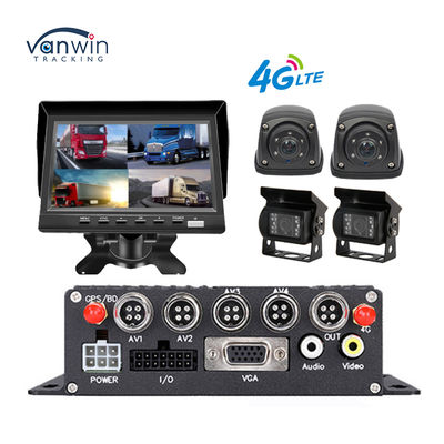 4 KANAL MDVR 1080P GPS'li Video Kaydedici 4G Uzaktan Gerçek Zamanlı İzleme Otobüs Kamyon Van Filo Yönetimi İçin