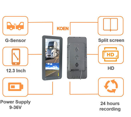 Gece Görüşlü Profesyonel Birinci Nesil Akıllı HD Araç Arka Görünüm Aynası Su geçirmez Bölünmüş Ekran Fonksiyonu