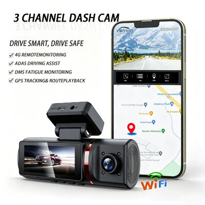Park İzleme için WIFI Desteği ile 4K Gelişmiş Destekli Sürüş Dashcam GPS ADAS DMS