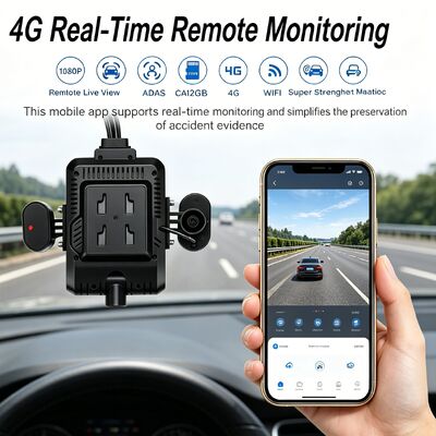 24V 4CH AI Dash Cam Kit Araç Güvenlik Kamera DVR DMS ADAS BSD Yan Kamera ile Kamyon / Otobüs için