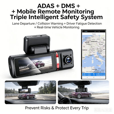 3 Kanal HD DVR Dash Cam 4G 4K Ön 1080P Kabin Arka GPS İzleme ADAS DMS 24/7 Parka Güvenliği için Park İzleyici