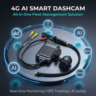 Akıllı 4G Dash Kaydedici AI Video Telematik GPS WiFi & SOS Panik Düğmesi Filonun Güvenliği için