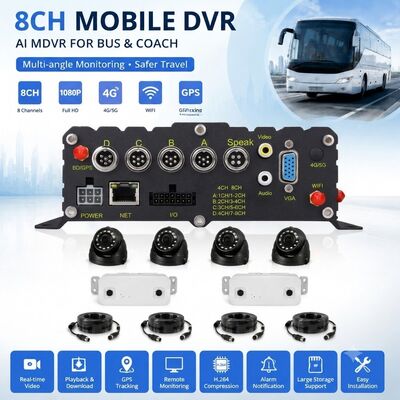 Otobüs filosu gözetim sistemi için yolcu sayım kamerası ile AI Mobil DVR