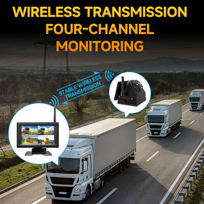 4CH 720P Kamyonlar, Kara Arabalar ve Otobüsler için Kablosuz Dashcam    7 " IPS BSD Alarmı, Manyetik Montaj, Şarj edilebilir, Plug-and-Play, Genişletilebilir 1-4CH