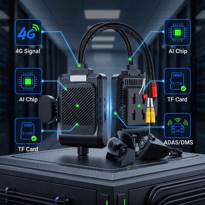 4-Kanallı AI Akıllı 4G Dash Kamerası, ADAS + DMS + BSD Aktif Güvenlik,1080P + 720P Taksi Kaydı