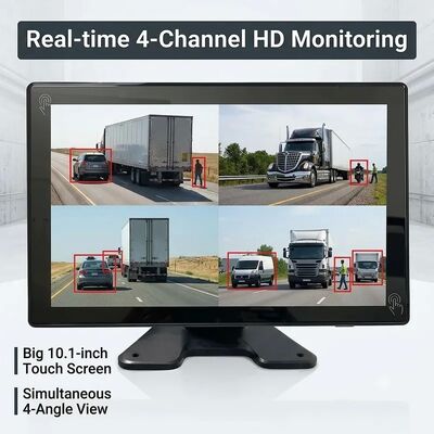 4CH AI BSD Forklift Güvenlik İzleme Sistemi 1080P Kamera/ekran ve LED Alarm Işığı/Ağır Makine için uygundur