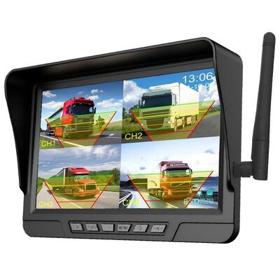 Kablosuz 2 Kanallı Plug-and-Play Traktör Kamera Kiti   7 "IP68 Monitor Gece Görüşü BSD ve titreşime dayanıklı tasarım