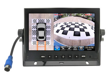 IPS HD Araba Tft Lcd Monitör 7 Inç Etrafında 360 ° Kuş Görünümü Kameralar Sistemi 12 ~ 24 V