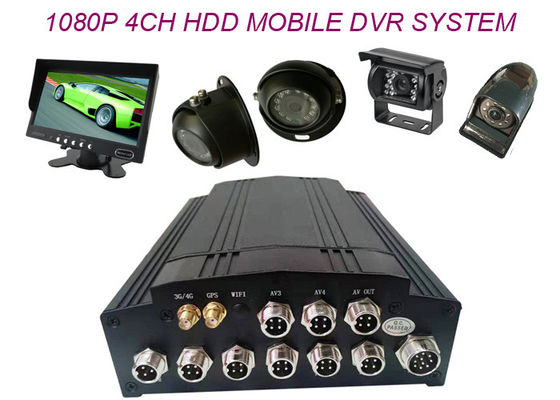 MDVR Mini Boyutlu SD Kart Mobil DVR 4CH 3G 4G WIFI G Sensör GPS 720P