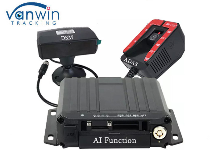 4CH Çift SD Kart MDVR 1080P 4G GPS AI Mobil DVR Sürücü Yorgunluk Monitör Sistemi