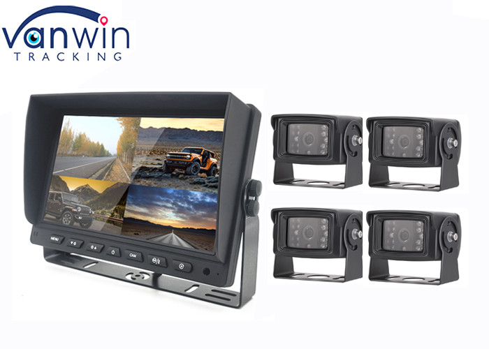 7 inç 9 inç 10 inç AHD TFT araba monitörü 4 kamera için DVR sistemine dahil