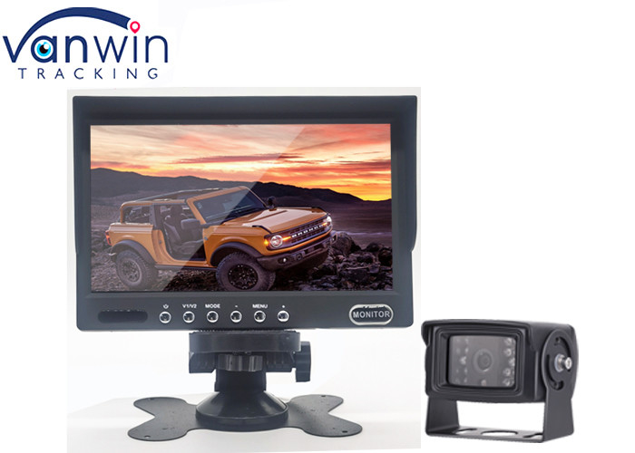 Dash Yedekleme Monitörü Üzerinde 7 İnç Araç Dijital TFT LCD Mdvr Kamera için 2 Video Girişi