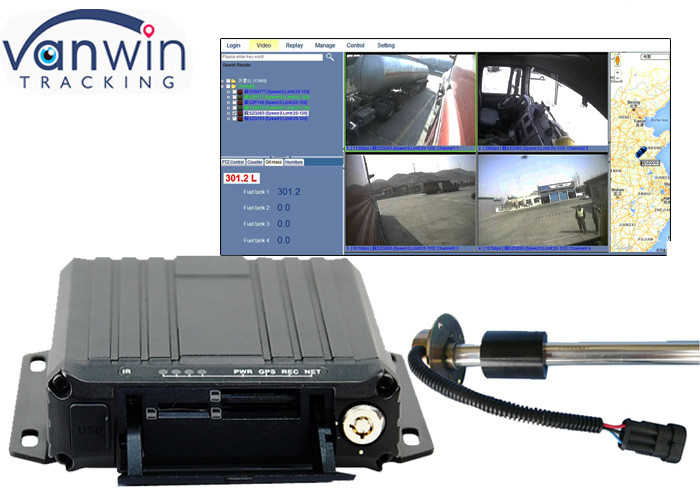 1080P 4G Canlı Video Akışı Çift SD Kart Mobil DVR Filo Yönetimi Yakıt İzleme