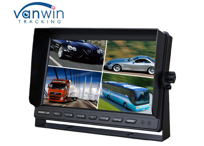 Araç için 24V Van TFT LCD Renk Monitörü 4 kanallı video girişi ile 10.1 inçlik LCD monitör