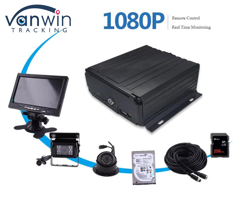 Araç Güvenliği İzleme için 8 Kanallı Sabit Disk SD Kart Mobil DVR H.264 Araç MDVR
