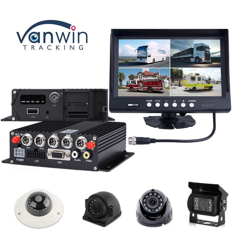 AI MDVR 4CH 1080P H.265 HHD Mobil DVR Dashcam Kaydedici GPS Mobil