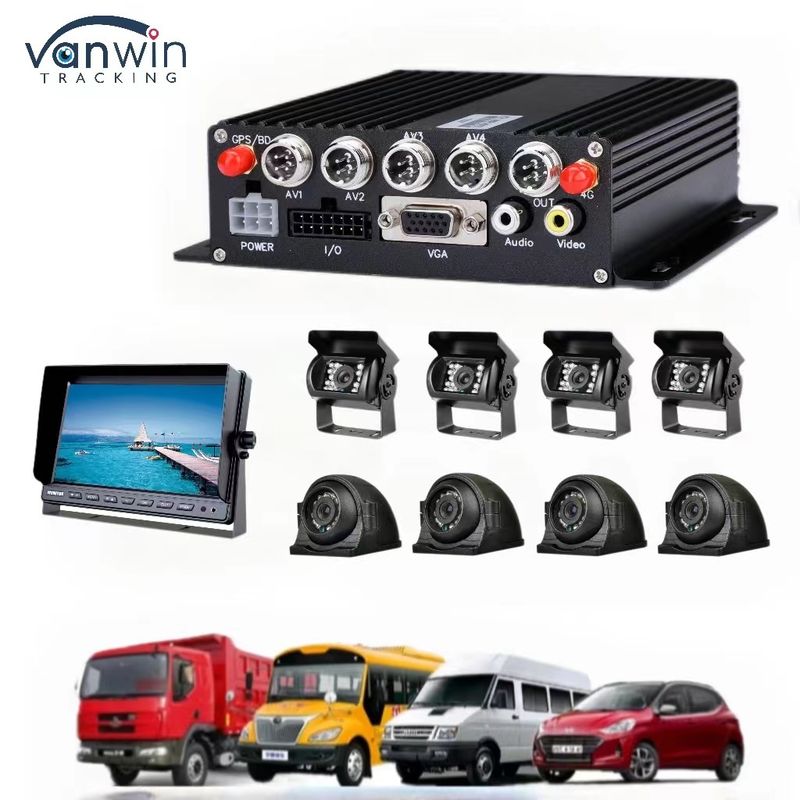 8CH 1080P H.265 HD GPS Araç Mobil DVR Kaydedici 12V 2.5A ve 5V 2A Çıktısı ile