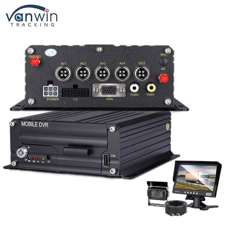 Araç 1080P H.265 4CH SD Araç Mobil DVR Dash Cam Kaydedici